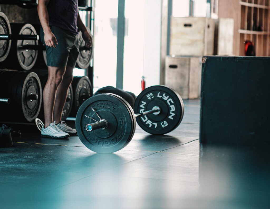 man working out speed